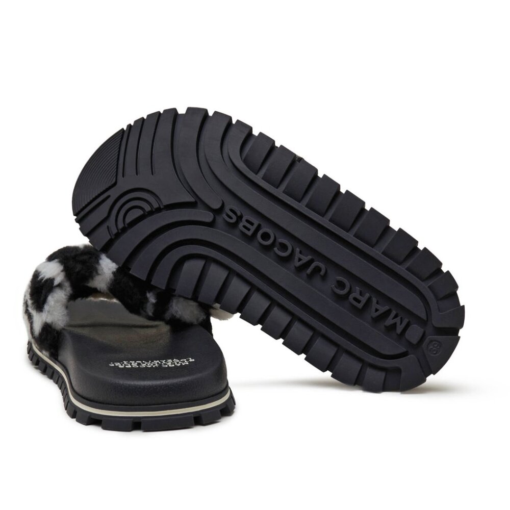 Marc Jacobs The Monogram Teddy Slide – Black/Ivory - Picture 5 of 11